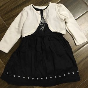 Toddler girl dress and sweater set